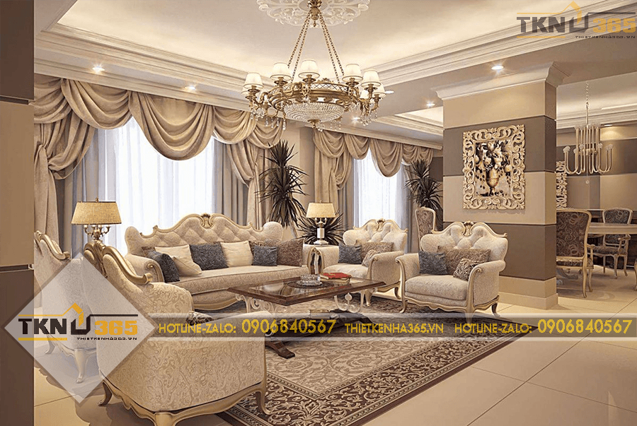 phong cách thiết kế nội thất luxury