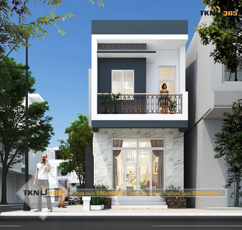 Mẫu nhà ống 2 tầng 40m2