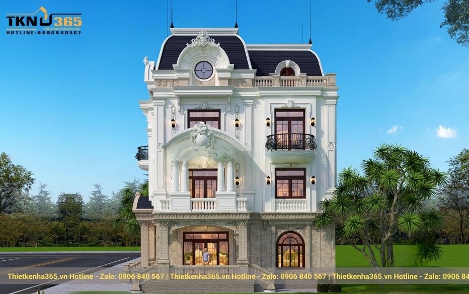 Mẫu biệt thự cổ điển mái thái