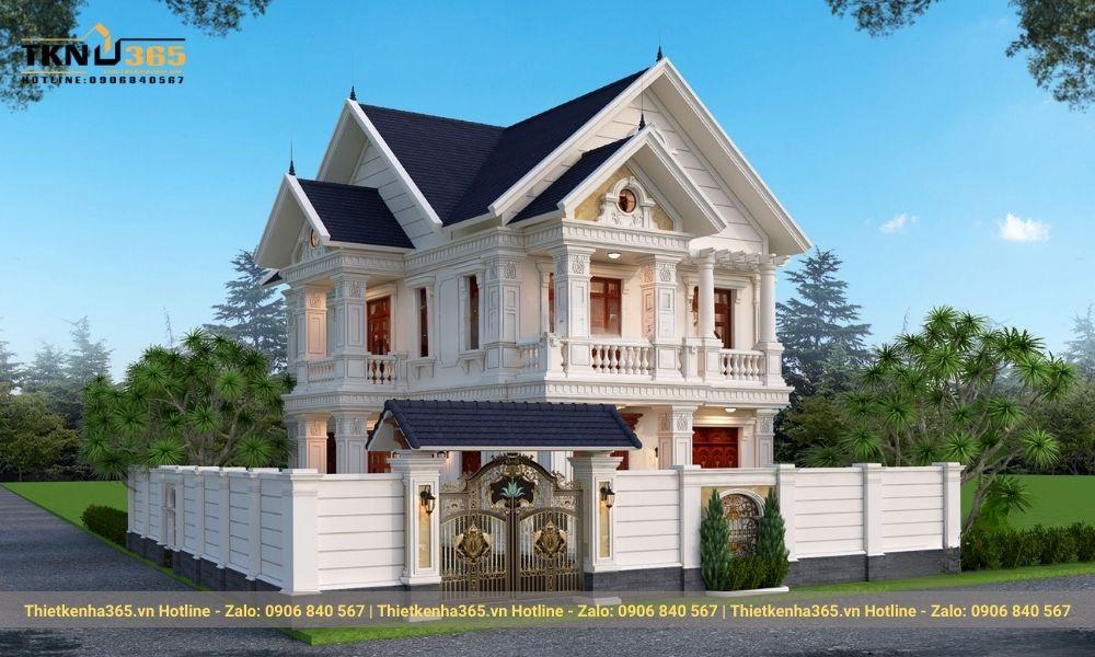 Thiết kế biệt thự cổ điển mái thái