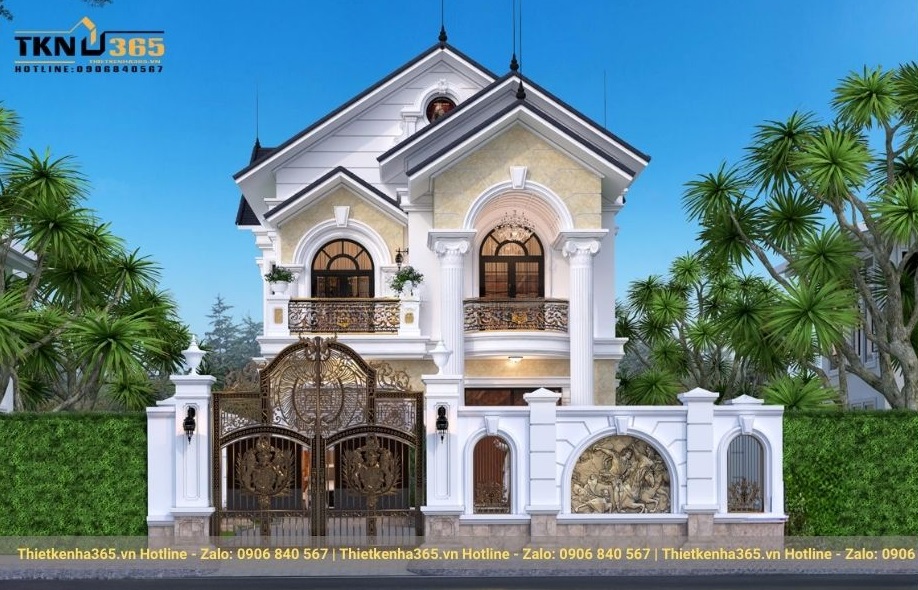 Thiết kế biệt thự cổ điển mái thái