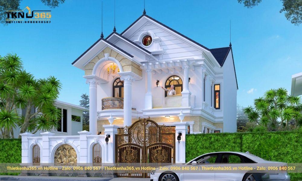 mẫu biệt thự cổ điển mái thái