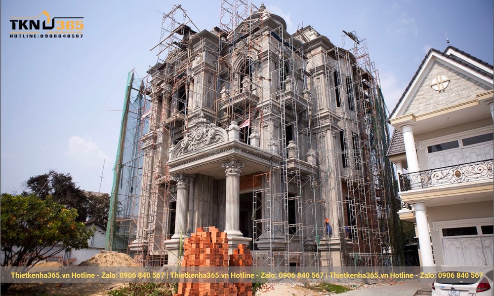 công trình thi công biệt thự cổ điển của TKN365