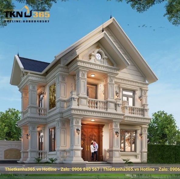 Mẫu thiết kế biệt thự phố cổ điển