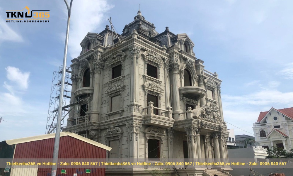 công trình thi công biệt thự cổ điển của TKN365