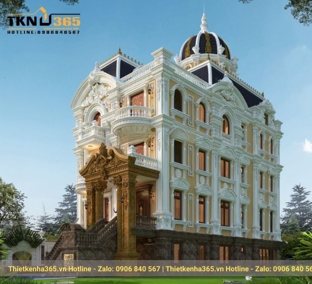 biệt thự cổ điển 4 tầng
