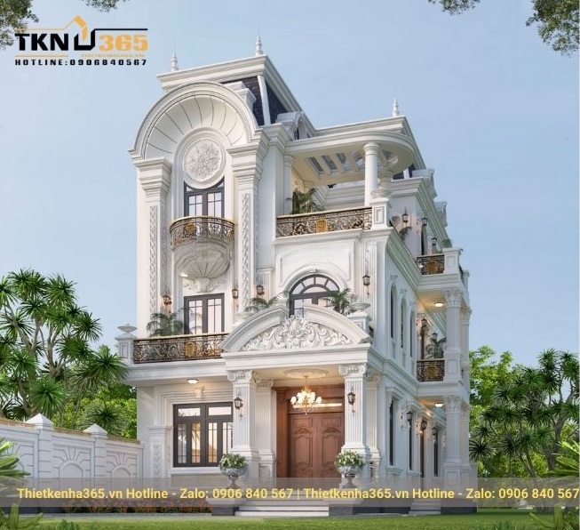 Mẫu biệt thự cổ điển 3 tầng