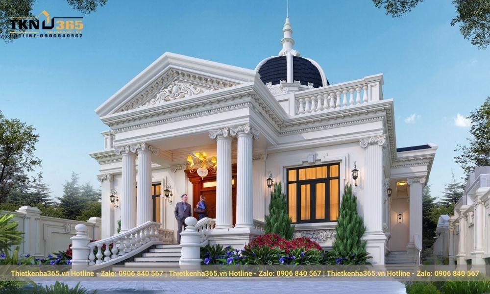 Mẫu biệt thự cổ điển 1 tầng
