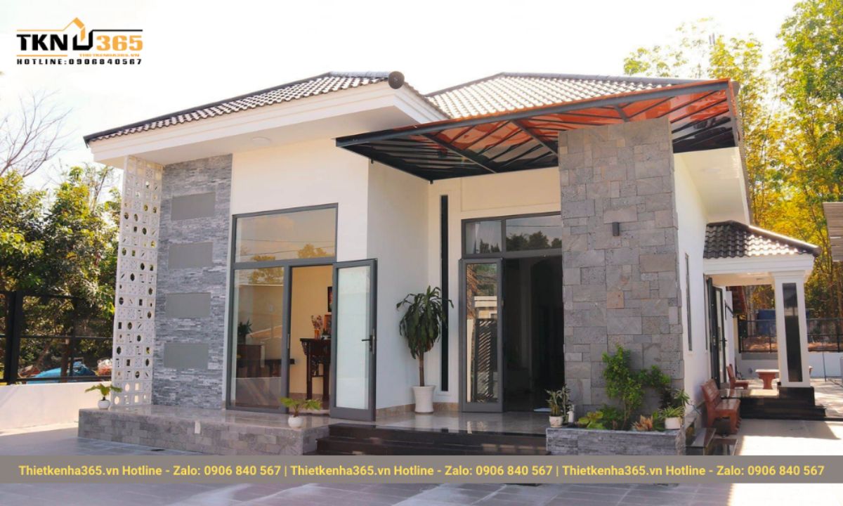 mẫu nhà cấp 4 đã thi công hoàn thiện 