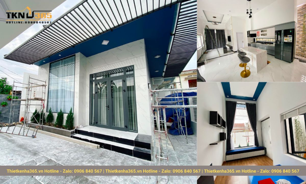 mẫu nhà cấp 4 đã thi công hoàn thiện 