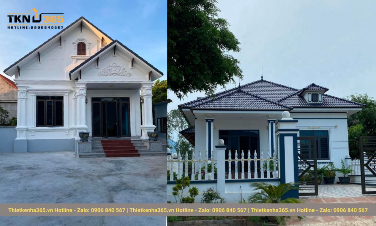 mẫu nhà cấp 4 đã thi công hoàn thiện 