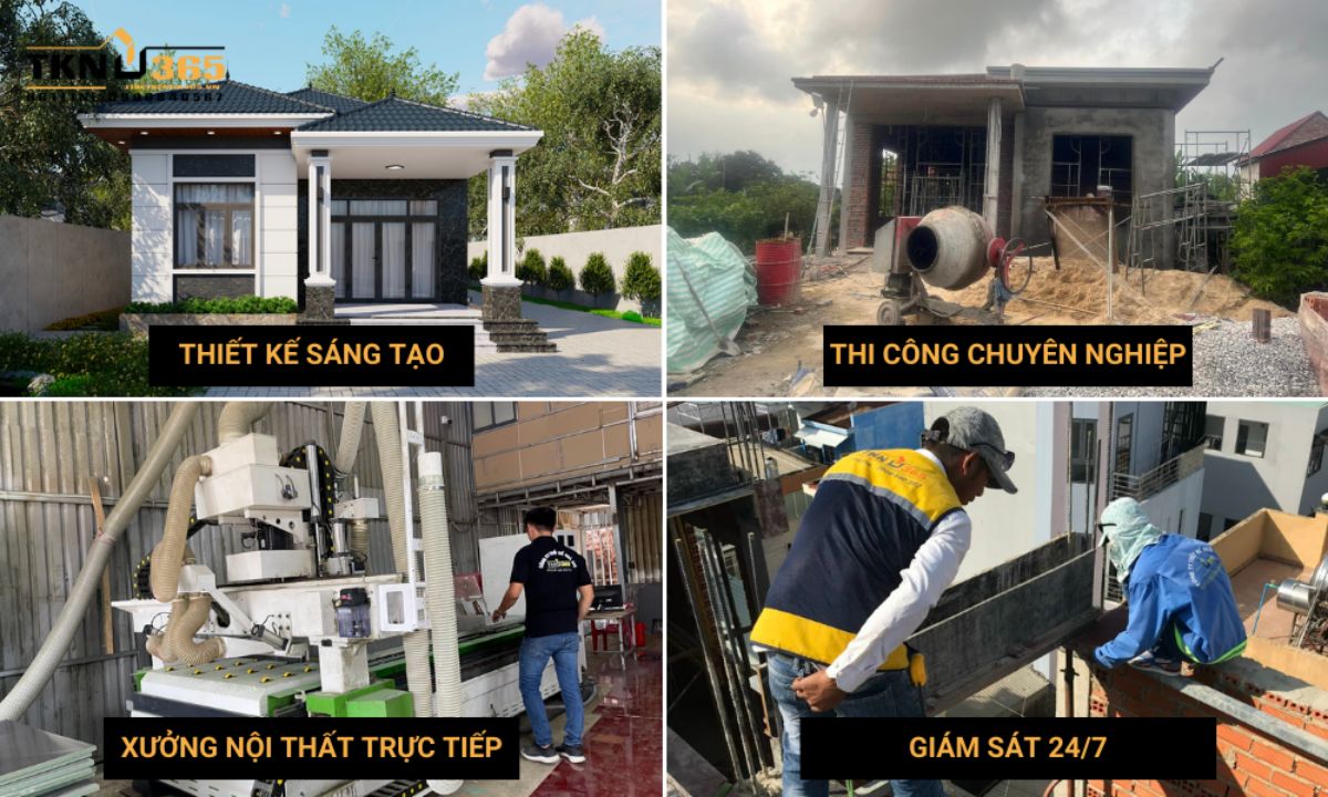 Công ty Thiết Kế Nhà 365 thi công xây nhà cấp 4 trọn gói