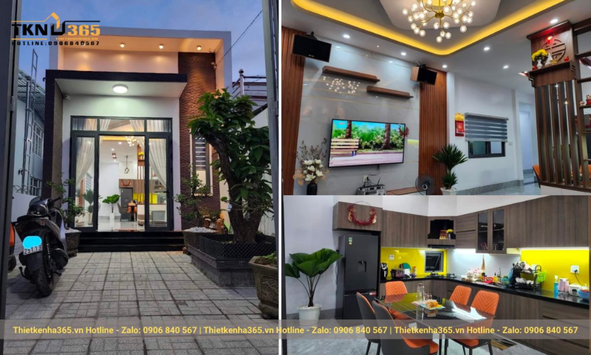 mẫu nhà cấp 4 đã thi công hoàn thiện 