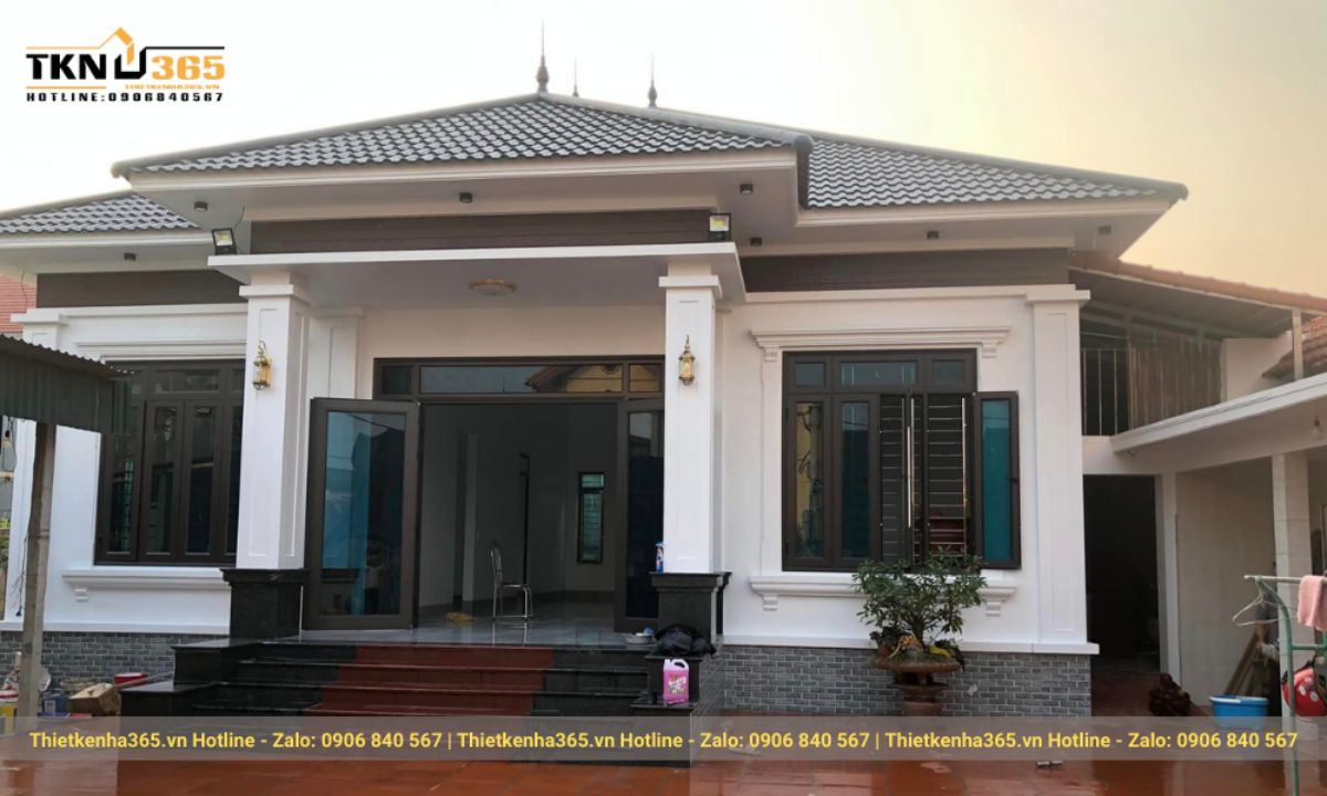 mẫu nhà cấp 4 đã thi công hoàn thiện 