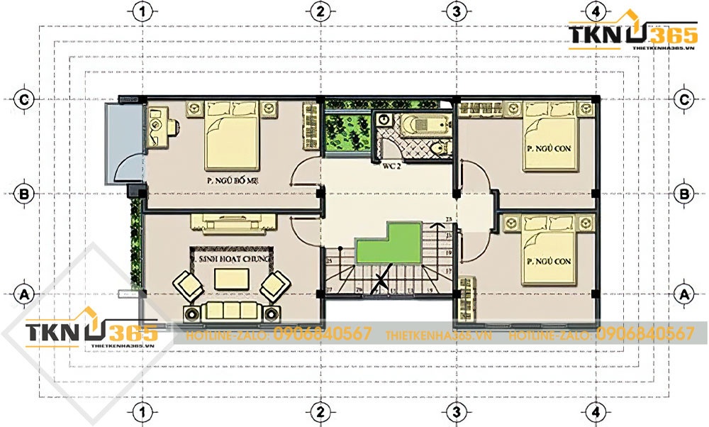  mẫu thiết kế nhà 2 tầng 6x15 