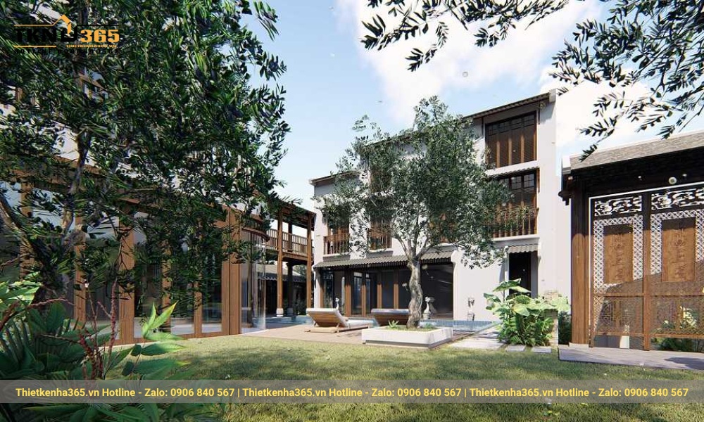 Thiết kế sân vườn của biệt thự