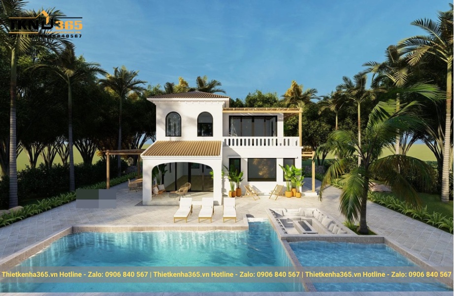 biệt thự vườn 2 tầng Địa Trung Hải 