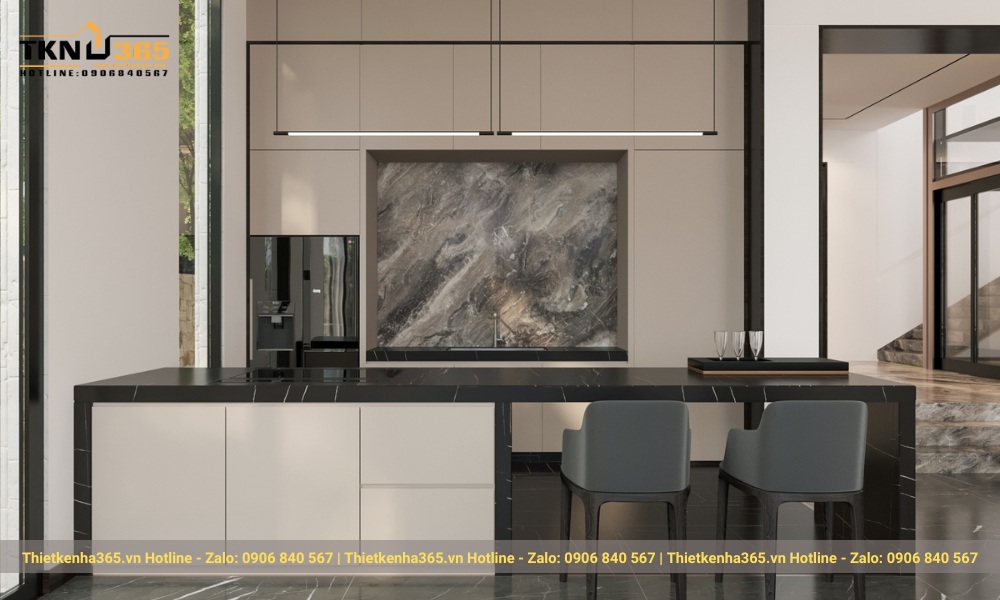 Phòng bếp biệt thự mái Thái 