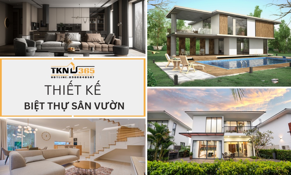 thiết kế kiến trúc biệt thự sân vườn 