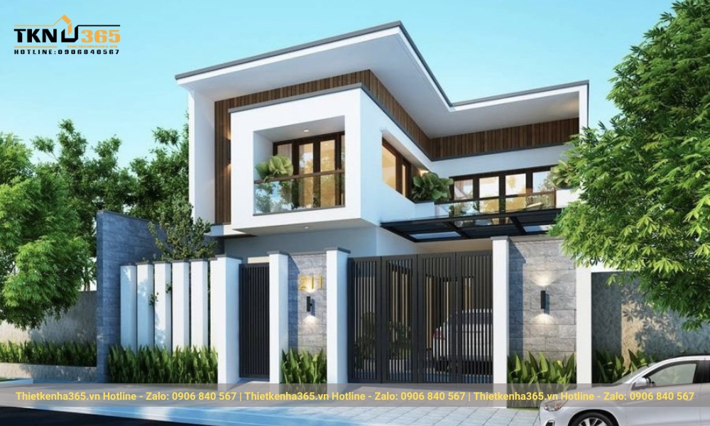 Mẫu nhà 8x10m 2 tầng