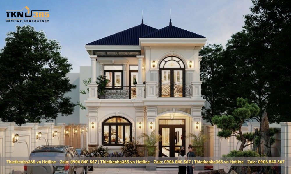 Nhà 2 tầng 8x10m tân cổ điển