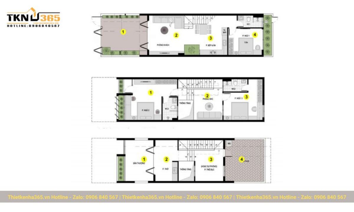 Mẫu nhà phố 2 tầng 5x15