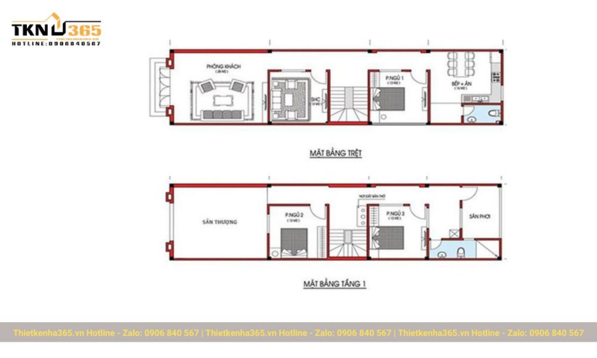 Mẫu nhà phố 2 tầng 5x15