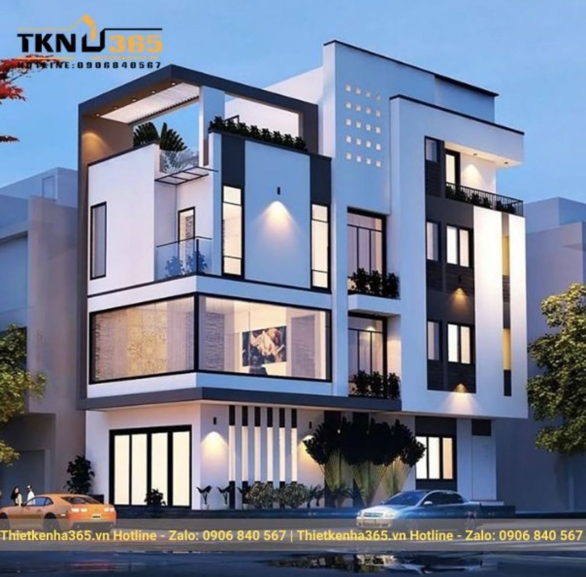 Mẫu thiết kế nhà 2 mặt tiền kinh doanh đẹp
