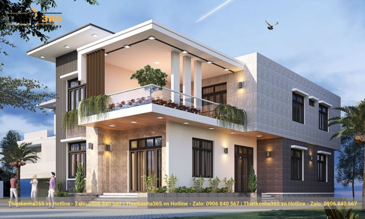 Mẫu thiết kế nhà 2 mặt tiền kinh doanh đẹp