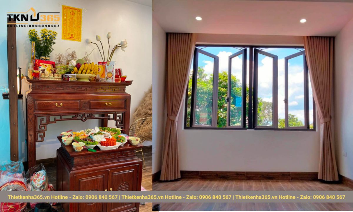 nội thất nhà cấp 4 có gác lửng