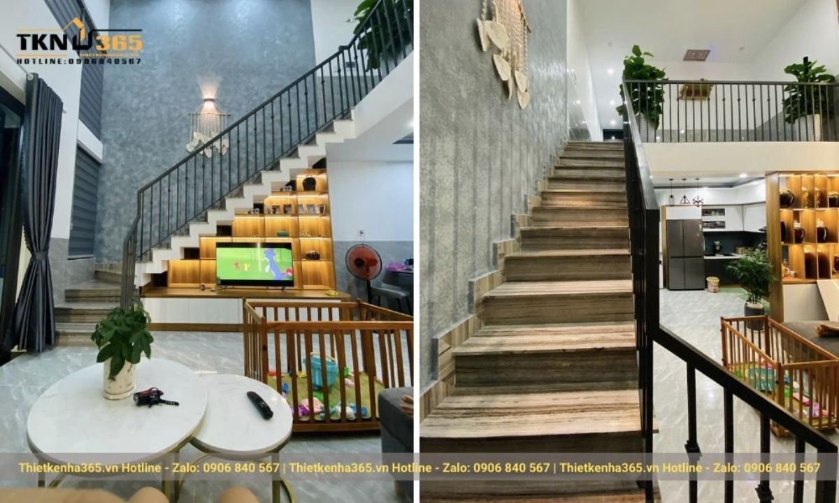 nội thất nhà cấp 4 có gác lửng