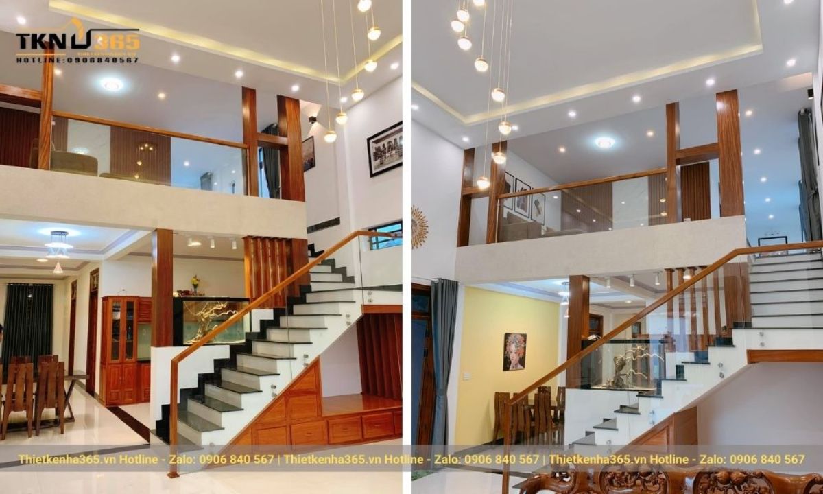 nội thất nhà cấp 4 có gác lửng