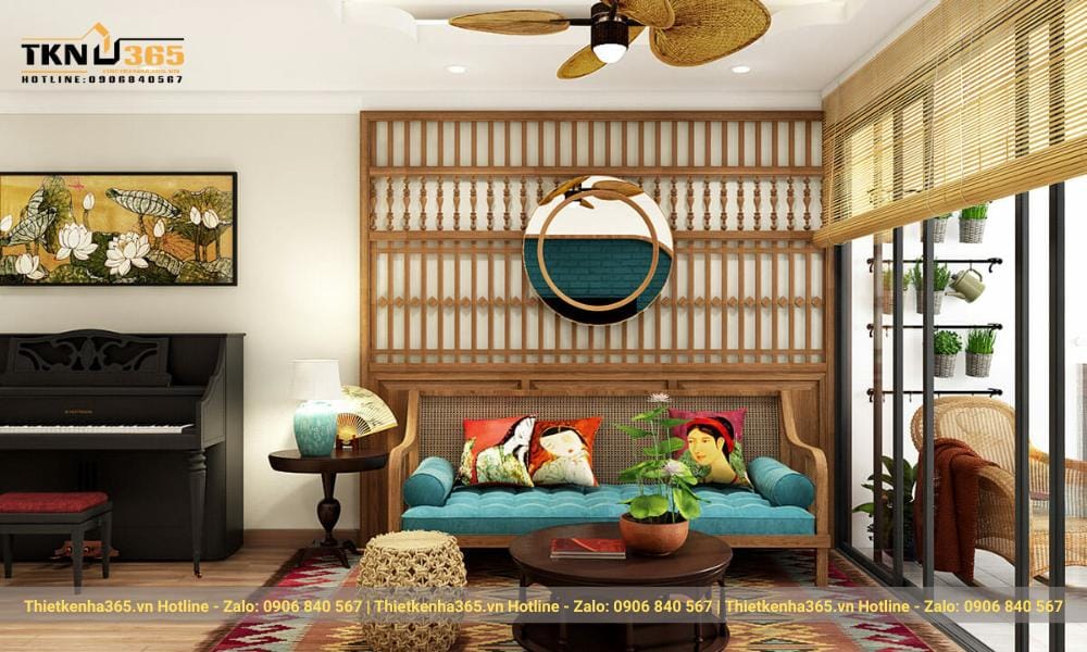 Bố trí không gian thiết kế phong cách Á Đông