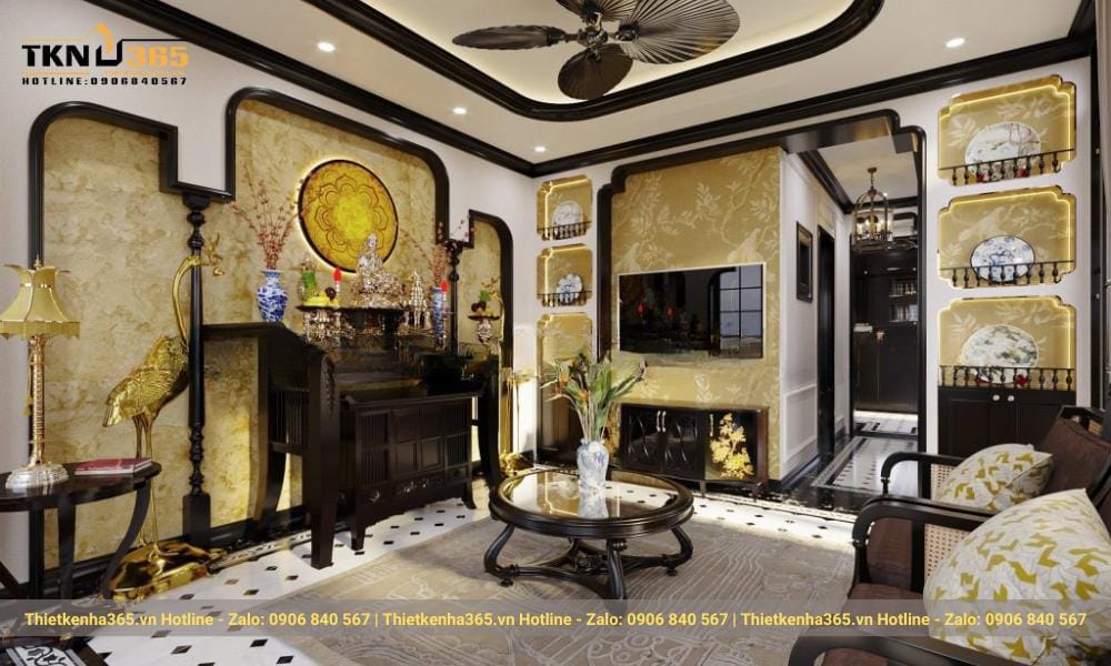 Phòng thờ ấm cúng phong cách Á Đông