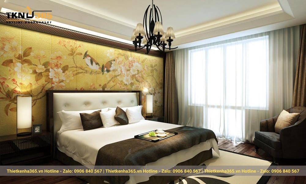 Phòng ngủ phong cách Á Đông