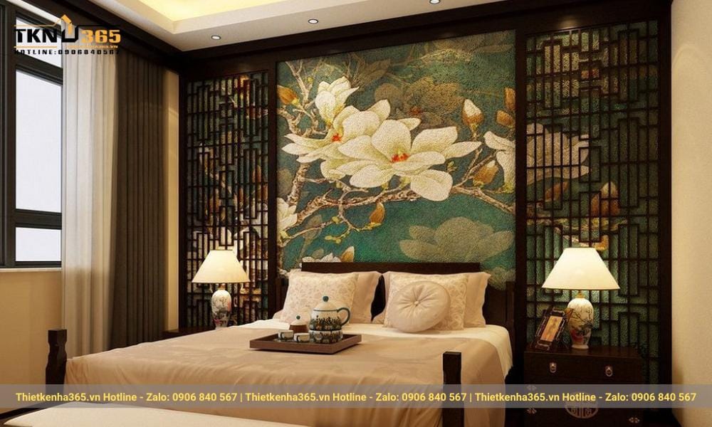 Phòng ngủ phong cách Á Đông