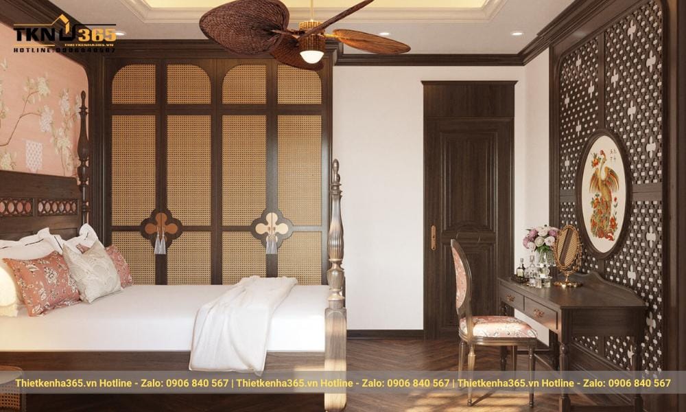 Phòng ngủ phong cách Á Đông