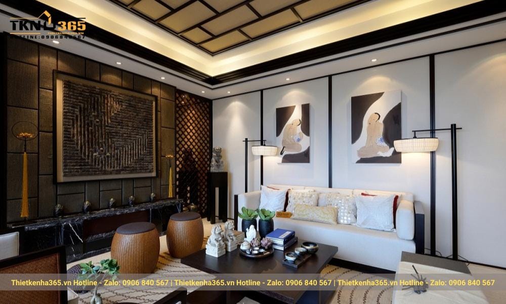 Hoa văn đậm chất phong cách Á Đông Đương Đại