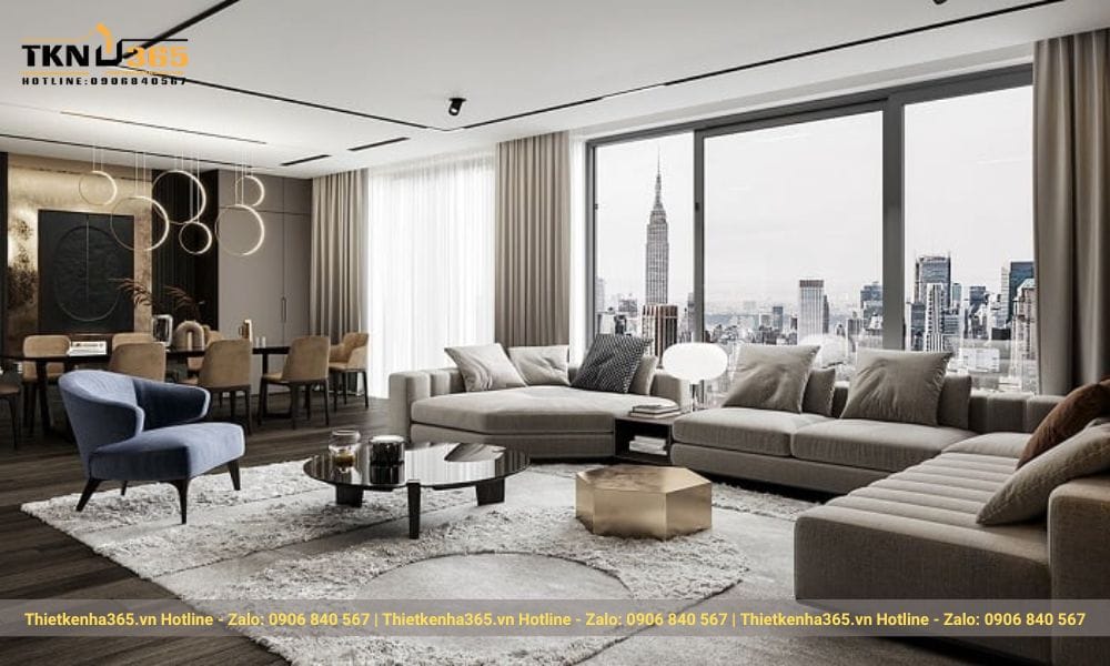 Vật liệu sử dụng trong phong cách thiết kế nội thất hiện đại