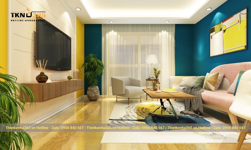 Hướng cửa vào phòng khách đảm bảo tiện cho việc đi lại và hợp phong thủy