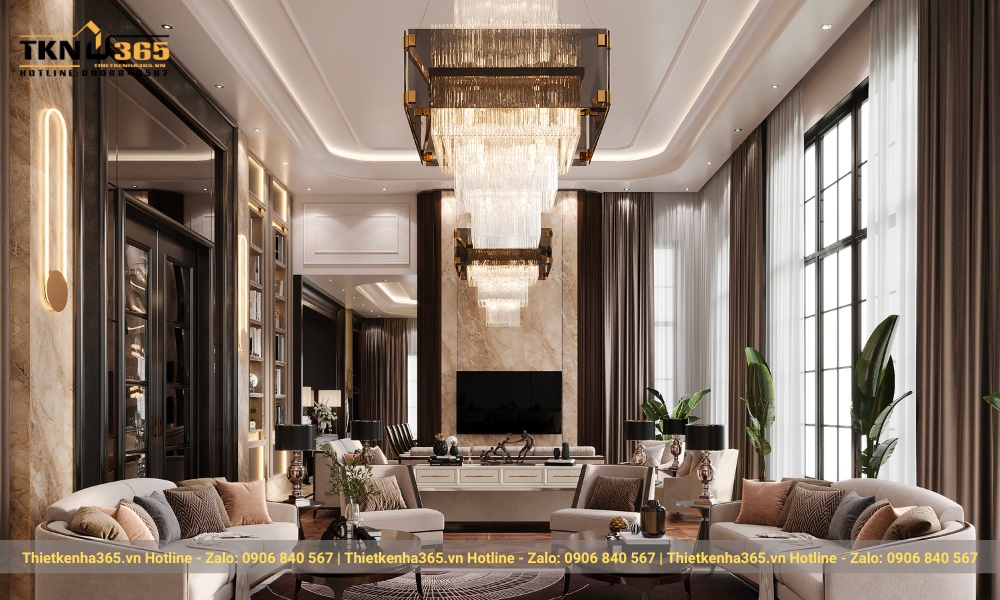 nội thất nhà phố bán cổ điển sang trọng