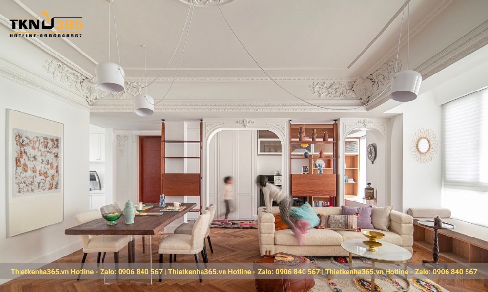 nội thất nhà phố bán cổ điển sang trọng