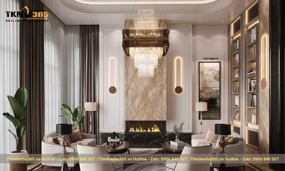 nội thất nhà phố bán cổ điển sang trọng