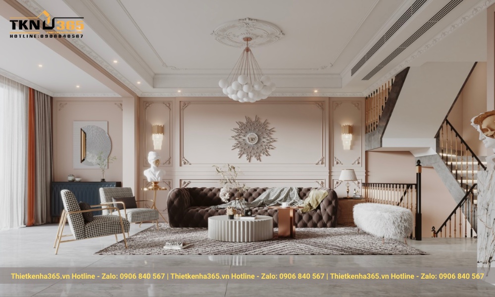 nội thất nhà phố bán cổ điển sang trọng