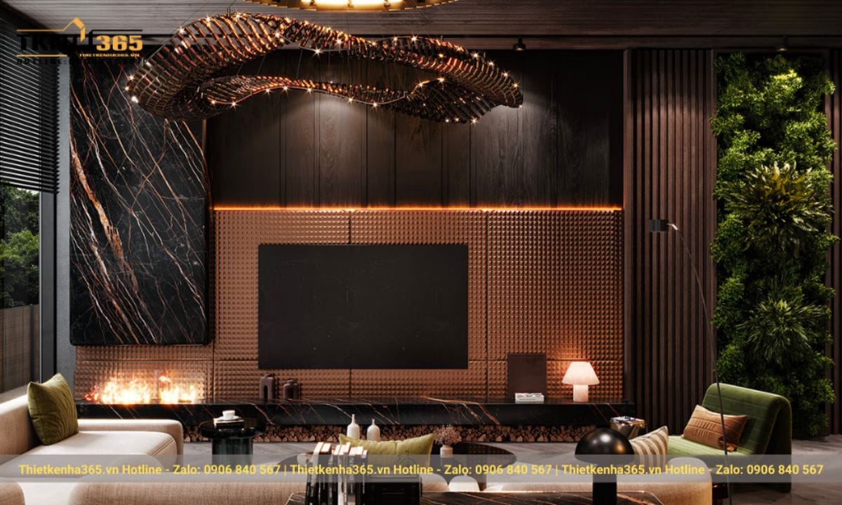 Thiết kế phòng khách phong cách Luxury