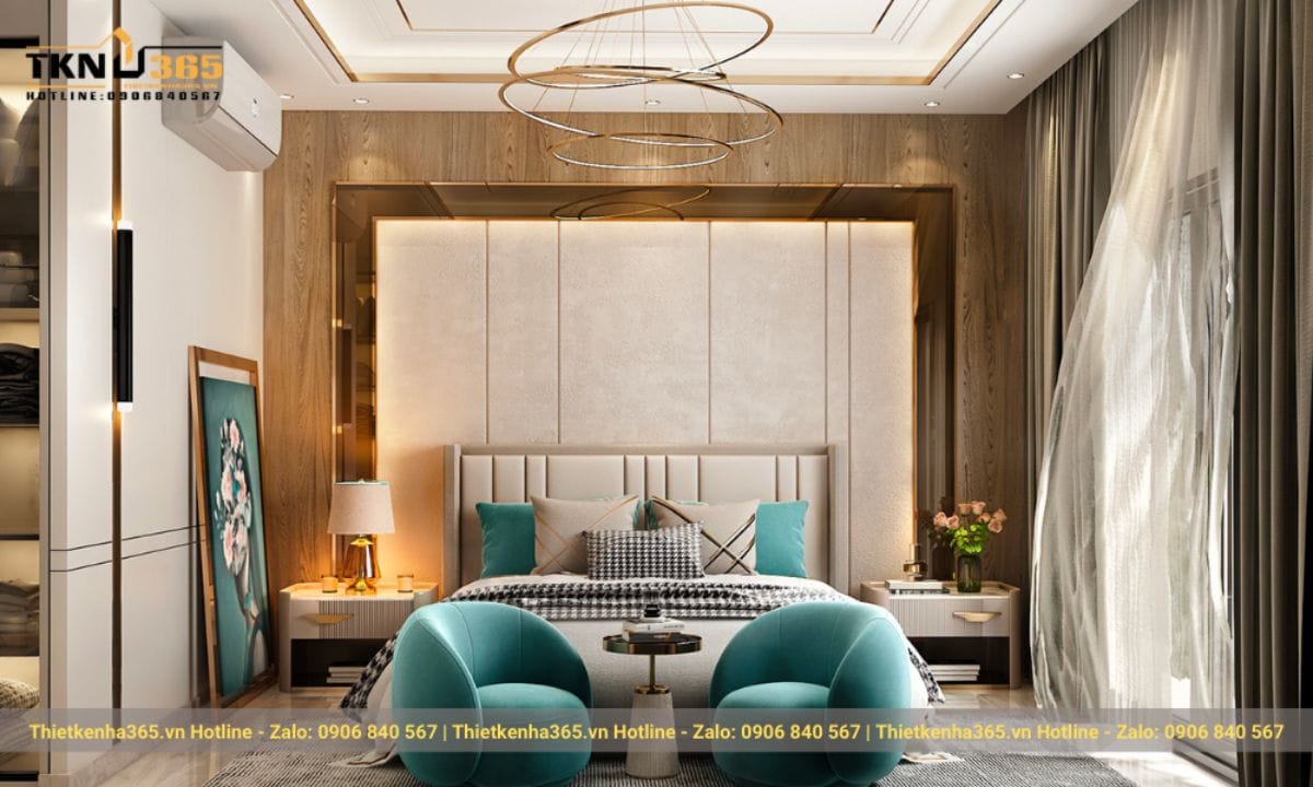 Thiết kế phòng ngủ sang trọng với phong cách Luxury