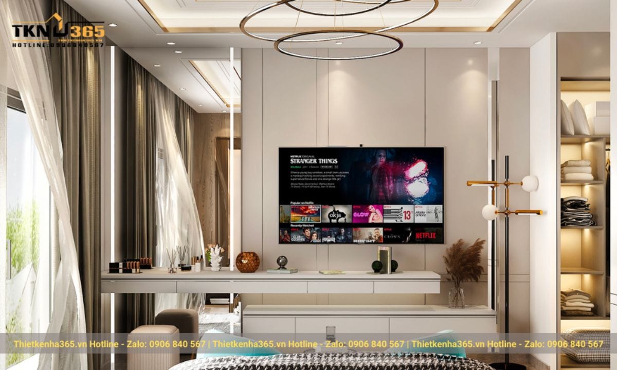 Thiết kế phòng ngủ sang trọng với phong cách Luxury