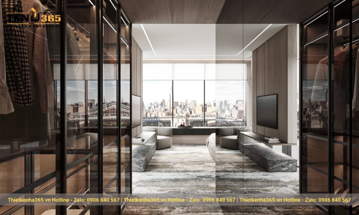 Mẫu 1: Thiết kế nội thất Penthouse hiện đại sang trọng