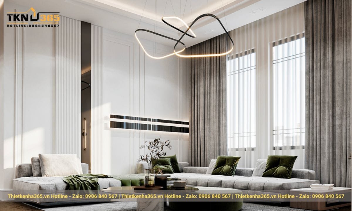 Mẫu 2: Thiết kế nội thất biệt thự phong cách Luxury