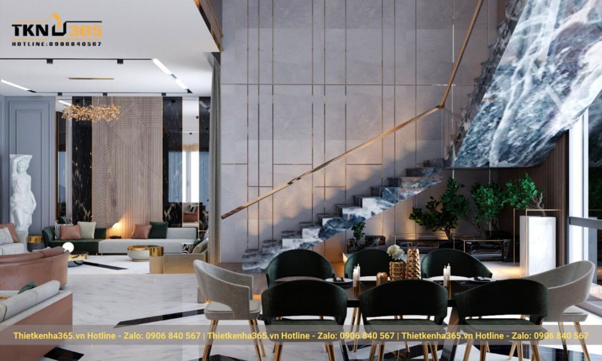 Mẫu 5: Mẫu thiết kế nội thất Duplex phong cách Luxury cao cấp